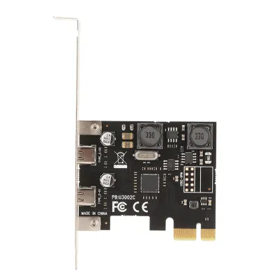 Produktbild von PCI E zu Typ C Erweiterungskarte Super Speed 5 Gbps 2 Ports Unabhängige intelligente Versicherungserweiterungskarte für Win