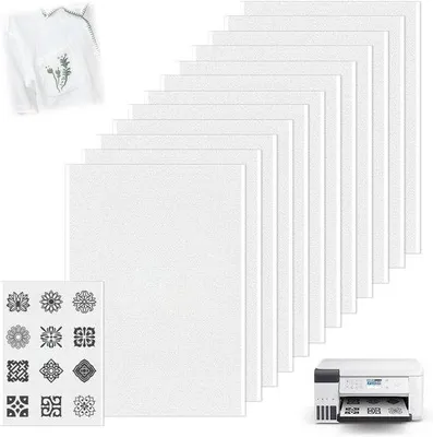 Produktbild von Wasserdichtes Sticken-Set (12 Stücke) - Selbstklebend und bedruckbar - Maschinenstichmuster - DIY-Schneiden - Vielfältige Größen