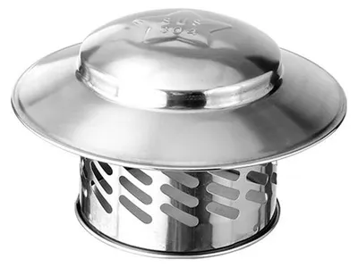 Imagen del producto de Solidchoice - Campana de acero inoxidable para chimenea - Campana de extracción para ventilación, 80 mm