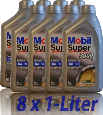 Produktbild von Mobil Super 3000 X1 Formula Fe 5w-30 8x1 Liter
