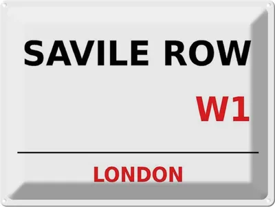 Produktbild von vianmo Blechschild 30x40 cm London Savile Row W1