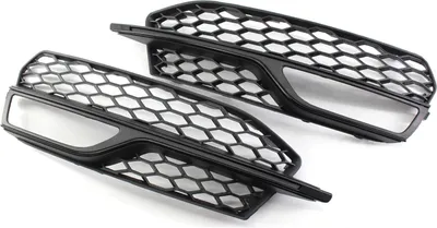 Image de Une paire de grilles de phares antibrouillard de rechange en nid d'abeille, noires, pour Audi 2014-2016