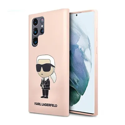 Zdjęcie produktu dla Etui Karl Lagerfeld Ikonik Silicone do Samsung Galaxy S23 Ultra różowy