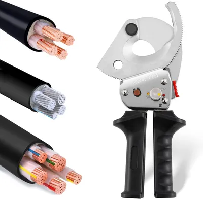 Imagen del producto de Cortacables de mordaza, con capacidad de corte hasta 500 mm², para aluminio y cobre, ideal para trabajos de electricidad