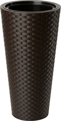 Obrázek produktu pro Obal na květináč RATTANA SLIM plastový tmavě hnědý d40x79cm