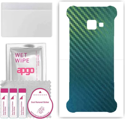 Produktbild von apgo Rückseite Schutzfolie, Skin, kompatibel mit Samsung Galaxy Xcover 4, Hinten Displayschutzfolie aus Vinylfolie, kratzfest, einfache Montage - Kohlenstoff-Chamäleon CAKA1