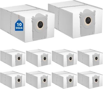 Produktbild von 10 Stück Staubbeutel für ECOVACS DEEBOT X8 PRO OMNI / X9 PRO OMNI / T30C / T50 Pro OMNI /T50 MAX PRO OMNI /T50 OMNI /T80 OMNI Saugroboter, 4L Aktivkohlebeutel Vakuumstation Ersatzteile Zubehör