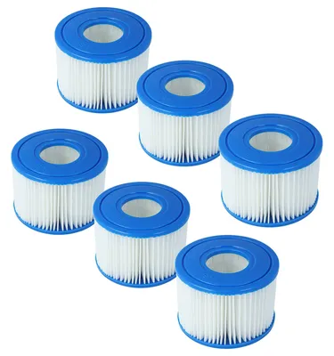 Produktbild von vhbw 6x Filterkartusche Typ S1 kompatibel mit Intex PureSpa 28403E, 28443E, 28423E, 28453E, 28413E, 28407E, 28421E Pool - Ersatzfilter Blau Weiß