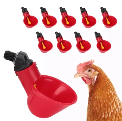 Obrázek produktu pro 10 ks automatických napáječek pro kuřata, miska na vodu, nástroj na pitnou vodu, příslušenství pro klece