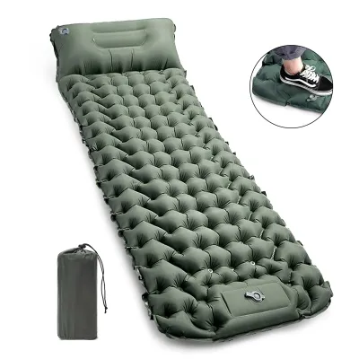 Produktbild von DAITORE Isomatte, Camping Isomatte, IsomatteUltraleicht Outdoor, Ultraleicht und mit Der Integrierten Fußpumpe Einfach Aufzublasen,mit Kissen Isomatte