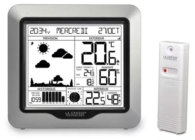 Zdjęcie produktu dla La Crosse Technology WS6823-SIL, Srebrny, Barometr wewnętrzny, Wilgotnościomierz wewnętrzny, Termometr wewnętrzny, Barometr zewnętrzny,..., Barometr, Wilgotnościomierz, Termometr, Barometr, Wilgotnościomierz, Termometr, 10 - 99%, 10 - 99%