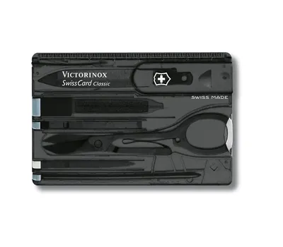 Image de Victorinox Swiss Card Classic noir transparent sous blister