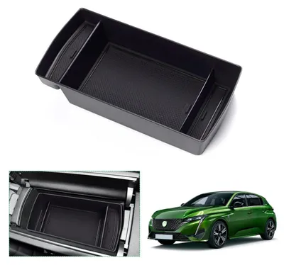 Immagine prodotto di Contenitore portaoggetti per console centrale, compatibile con Peugeot 308/408, Opel Astra L, Citroen C5 X (nero)