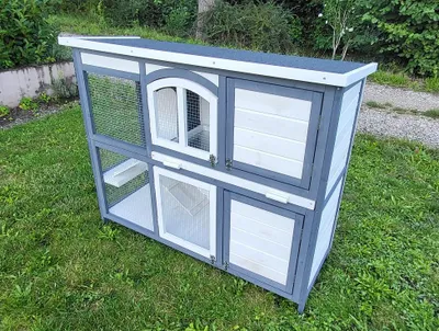 Produktbild von Hasenstall POLLY XL Kleintiergehege Kaninchenstall Käfig Hase Stall Gehege