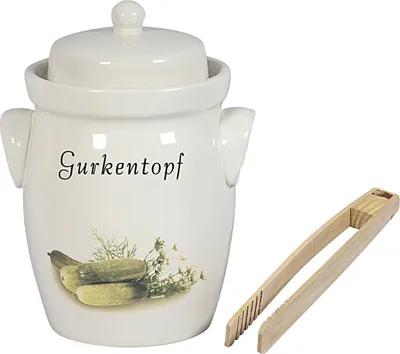 Immagine prodotto di Gurkentopf 3,5 l mit Holzzange und Rezept