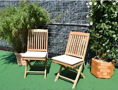 Produktbild von Teako Design Sitzkissen für Klappstuhl Ancona 45x38cm Polyester Creme