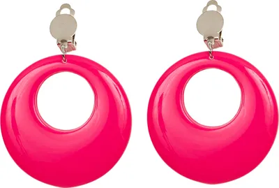 Produktbild von Neonpinke 70er 80er Disco Creolen