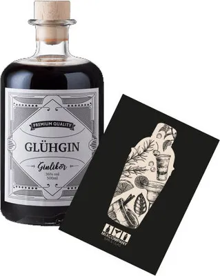 Produktbild von Glühgin Ginlikör 0,5L (36% Vol) Waldbeere Apfel Heidelbeere Mischverhältnis 1:6 - [Enthält Sulfite]