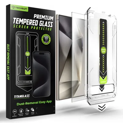 Produktbild von Techsuit - TitanGlass CrystalHD Hartglas für Samsung Galaxy S24 Ultra (fingerabdruckkompatibel) - transparent