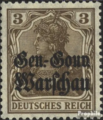 Produktbild von Briefmarken Dt. Besetzung Polen 1. WK 1916 Mi 7a,  gestempelt Germania
