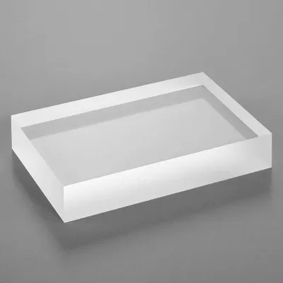 Produktbild von Acrylglasblock 70x105x20mm transparent, mit seidenmatten / satinierten Seitenkanten / Acryl / Acrylglas / massiv / klar / farblos / Dekoration - Zeigis®
