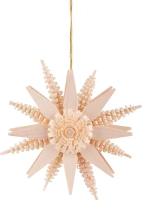 Produktbild von Christbaumschmuck Stern natur (7cm) von Dregeno Seiffen
