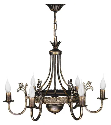 Zdjęcie produktu dla Żyrandol KORONA brąz patyna 6xE14x15W metal wym:68x62x62cm IP20 Jupiter