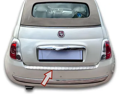 Für Fiat 500 / 500C ab 2007-2015 Ladekantenschutz MATT mit Abkantung in der Farbe von Recambo e.K.