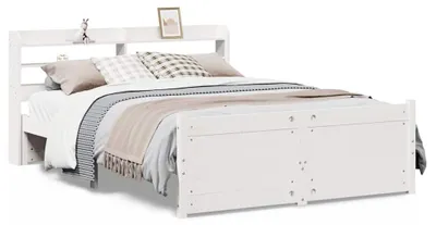 Obrázek produktu pro vidaXL Rám postele s čelem bez matrace bílý 140x200 cm