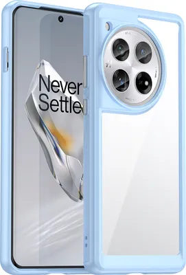 Produktbild von Schutzhülle für OnePlus 12 Klar Rückseite Stoßfeste TPU Silikon Bumper Hülle Blau