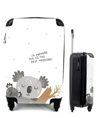 Produktbild von MuchoWow® Koffer Handgepäck Trolley Rollkoffer Kleine Reisekoffer mit 4 Rollen - Koala - Zitat - Kinder - Mädchen - Baby - Cabin Size < 55x40x23 cm & 55x40x20 cm - Kinderkoffer - Kabinenkoffer - Boardgepäck - Reise-Box - Reisekoffer - Reisegepäck - Koffer mit Bild - Trolley für Kinder