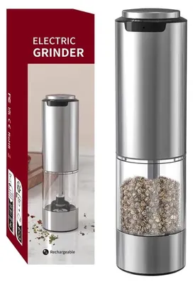 Image de Moulin à poivre électrique, rechargeable par USB, réglage de la finesse, modèle KYMQ-37A