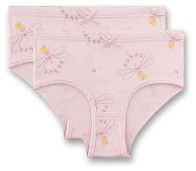 Productafbeelding van Sanetta meisjes slip, roze, motief: fee en libelle | 2-delige set kinderslips