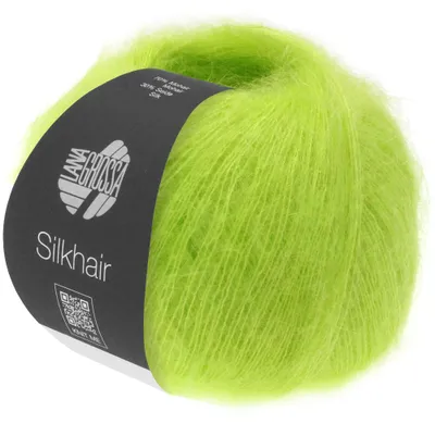 Produktbild von Lana Grossa SILKHAIR 25 g feines Lace-Garn aus Superkid-Mohair und Seide in 64 Farben 210 m Farbe 157 - Signalgrün