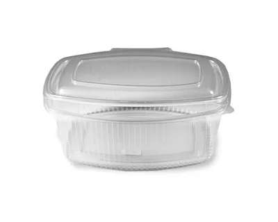 Produktbild von 250x Feinkostbecher klar mit angehängtem Deckel 250 ml PP