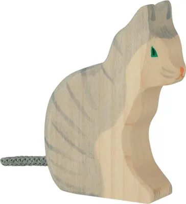 Produktbild von Holztiger Holzkatze Spielfigur - handgefertigtes nachhaltiges Spielzeug