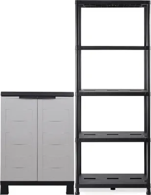 Produktbild von Ondis24 Kunststoffschrank Small Prestige, Steckregal 71 x 35 x 180 (H) cm, Set, UV- und witterungsbeständig, hochwertiger und robuster Kunststoff