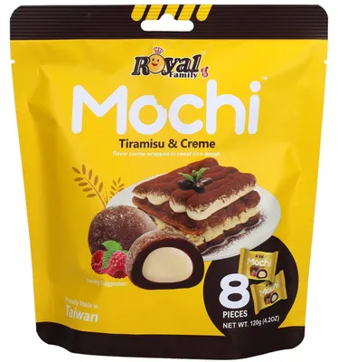 Obrázek produktu pro Mochi Royal Family Tiramisu & Cream, 8 ks (120 g)