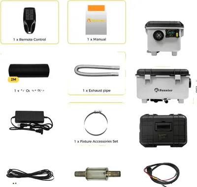 Produktbild von Diesel-Luftheizung, Bluetooth-Steuerung, ultra-leiser Betrieb, 8KW 12V 24V 220V