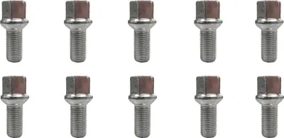 Immagine prodotto di 10 bulloni ruota M14x1,5 con testa sferica R13 argento 35 mm | apertura chiave 17 mm compatibili con Bentley Continental GT 4x4 3W Continental GTC 4x4 3W