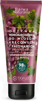 Obrázek produktu pro Barwa Naturalna Odżywka winogronowa w tubie do włosów kręconych i falowanych, 200g