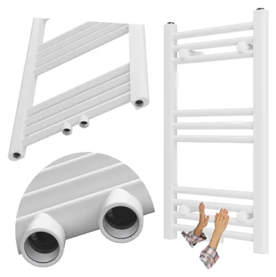 Immagine prodotto di Granitan - Termoarredo bagno - Scaldasalviette 70x40 cm - Radiatore bianco - portasciugamani - RAVEN