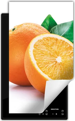 Produktbild von DarHaus Herdabdeckplatte 1 teilig 30x52 cm Anti Rutsch Matte Aufrollbar, Orange