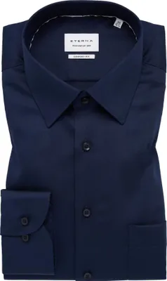 Produktbild von Eterna - Comfort Fit - Herren Hemd Langarm (1049 E181), Größe:47, Farbe:Blau (19)