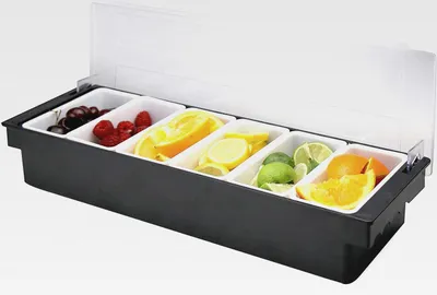 Produktbild von Tablecraft 102 Koffie Organizer 6 Vakken 0.50 Ltr, Schwarz, Kunststoff, Gewürzregal, Küchengerät, Küchen-Garnitur, 12.5 x 17 x 51 cm