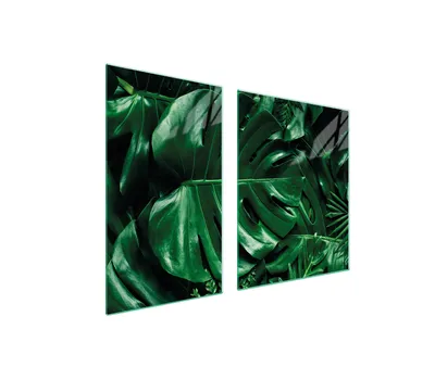 Produktbild von Glasplatte und Schneidebrett 100x52 MONSTERA