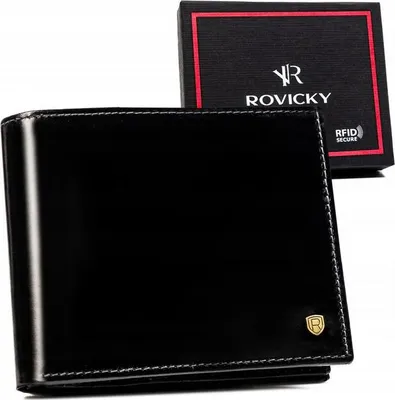 Obrázok produktu pre Veľká kožená pánska peňaženka bez zapínania - Rovicky