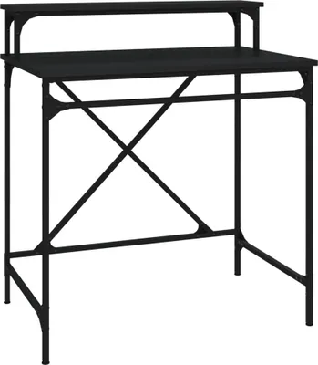 Obrázok produktu pre vidaXL Stôl čierny 80x50x90 cm Materiál drevo a železo