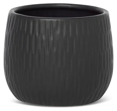 Immagine prodotto di Vaso decorativo nero 14x14x12 cm in argilla Vetroceramica