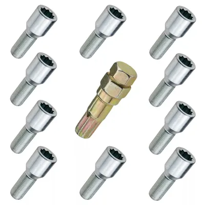 Produktbild von 10x Radschraube M14x1.5, TORX, 30mm, Sternschraube, Kegel, 10R